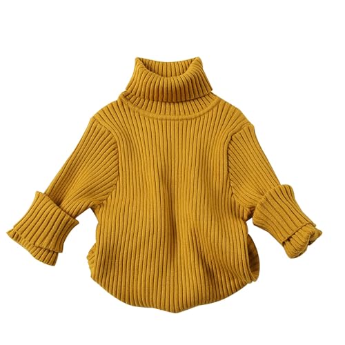 Toddler Girls Long Sleeve Turtleneck Chunky Knit Loose Oversized Sweater Pullover Jumper Tops Fall Winter Clothes 2024