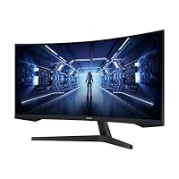 Samsung Gaming Monitor G5 C34G55TWWP, 34 Zoll, VA-Panel, UWQHD-Auflösung, AMD FreeSync Premium, Krümmung 1000R, Bildwiederholrate 165 Hz, Reaktionszeit 1 ms (MPRT), schwarz – Ansicht 6