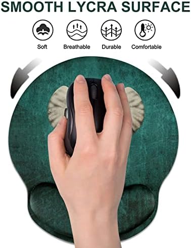 HAOCOO Ergonomic Mouse Mat Wrist Rest Support, Gel Mouse Pad with Non-Slip Rubber Base Mousepad, Wrist Rest Mousemat for Laptop Computer Home Office Working Pain Relief (Elephant)