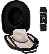 LVKAYCE Travel Hat Carrier Case, Travel Hat Case, Travel-Anti-Pressure Hat Storage Box with Carry...