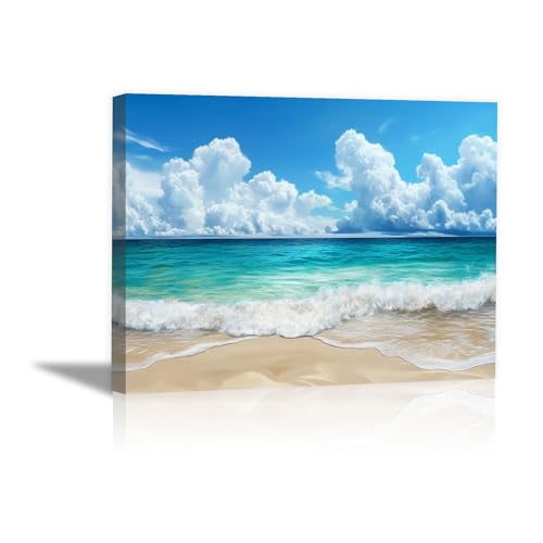 Tableau sur toile azur pour illuminer un petit espace mural de salon