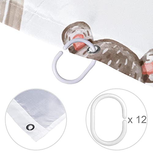 Rideau de douche ours pour baignoire sans odeur 152x183 - 5