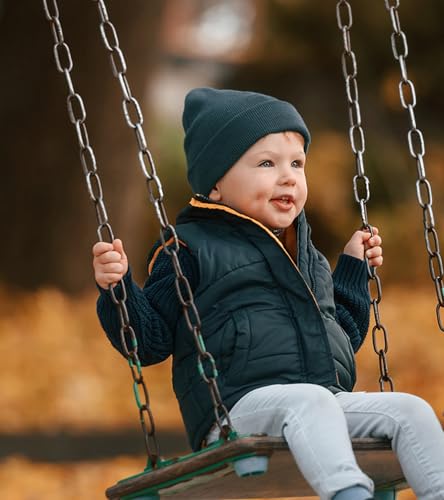 100% Cotton Baby Beanie Toddler Boys Girls Kids Winter Hat Knit Winter Warm Cap Newborn Infant Cuffed Caps4