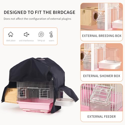LDJFCCA Capas de gaiola de pássaros para noite 29 x 21 x 40 cm, quente e respirável, capa gaiola pás