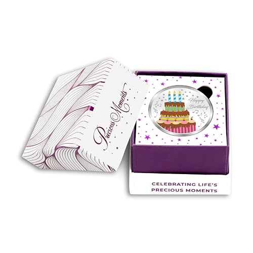 Image of Precious Moments Happy Birthday Silver Coin 10 Grams | 20 Gram | 50 Gram BIS Hallmarked 999 Purity with Gift Box by ACPL
