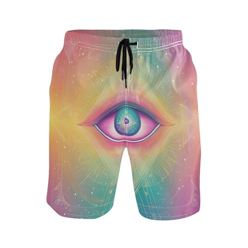 Short de bain décontracté pour homme Eye Tarot avec ceinture élastique et poches latérales
