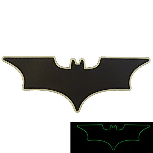 2AFTER1 Batman Dark Knight Glow Dark GITD PVC Rubber 3D Touch Fastener Patch