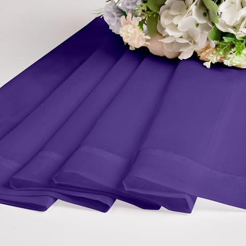 Image of OWENIE Purple Sheer Curtains, Sheer Curtains 84 inch Length 2 Panels Set, Rod Pocket Voile Fimly Sheer Drapes for Living Room /Bedroom, 2pcs, Each 42 inch W x 84 inch L