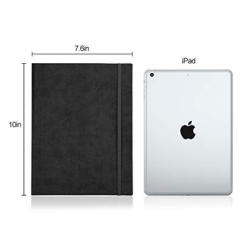B5 College Ruled Notebook Softcover Journals(2-Pack)- AHGXG Large Composition Notebook 7.6 x 10 inch with Thick 100gsm Lined Paper, Total 408 Numbered Pages, Black Black - Thumbnail 3