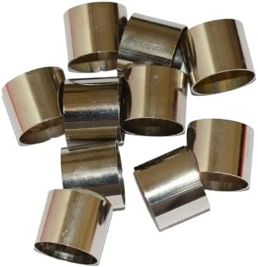 Miniatura 2 de Pieza de repuesto plateada, puntas de latón macizo y collares de casquillo, eje de anillo, pieza de repuesto para palos de madera, kit de