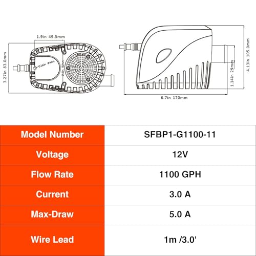 image for SEAFLO Automatic 1100GPH Submersible Bilge Water Pump 4 Year Warranty 
