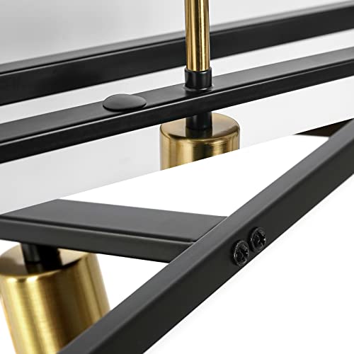 Mapwas Modern Black Brass Dining Room Chandelier, Industrial Gold Lighting For Kitchen Island, Living Room, Bar (5-Light) #TOP7