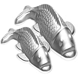 BIUDECO Molde para Hornear en Forma de Pez Koi, 2 Unidades Metálicas para Pasteles de Arroz, Chocolate y Gelatina, Utensilios para Hacer Tartas y Postres en Casa