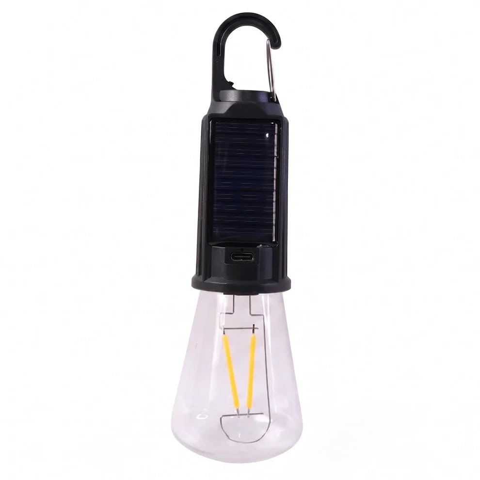 PASKAL Solar USB Rechargeable LED Camping Lantern - Portable Waterproof Hanging Tent Light with 3 Modes for Emergency & Outdoor-image-0
