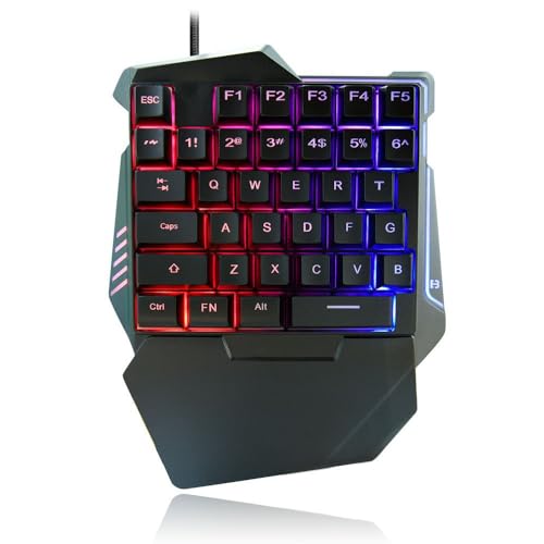 ciciglow 35-Key One Handed Gaming Keyboard RGB Backlit