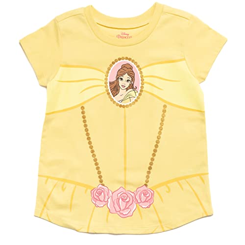 Disney Princess Ariel Moana Cinderella Toddler Girls 5 Pack T-Shirts Blue/Green/Red/Yellow 5T #TOP3