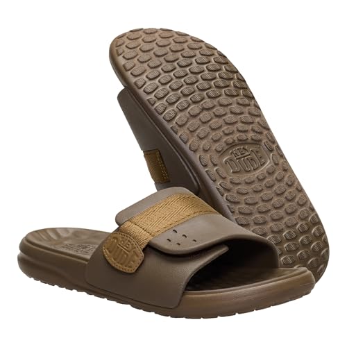 HEYDUDE Men's Wave ALT Slide, Teak Brown, Size 8 - image 7