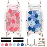 2 Pack Reward Incentive Jar, Anglecai Stars Incentive Jar for Wall Hanging Reward Behavior Chart for Stars Responsibility Can Behavior Management Tool
