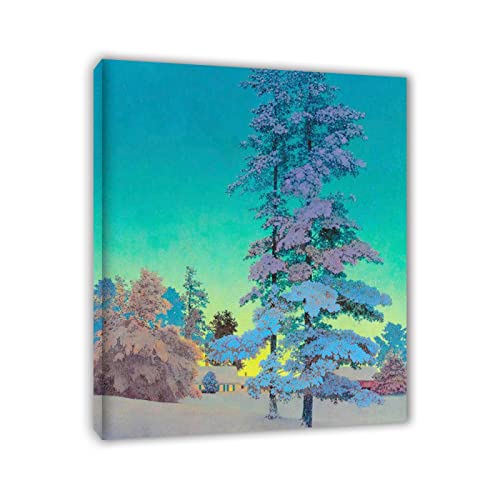 Tableau Maxfield Parrish Nuit d'hiver encadré pour habiller un grand mur vide avec élégance