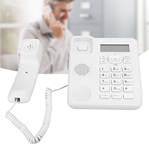 Teléfono fijo con cable, 16 tonos y alarma blanco miniatura 5