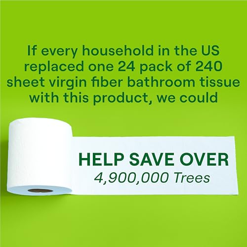 Seventh Generation Toilet Paper White Bathroom Tissue 2-ply 100% Recycled Paper without Chlorine Bleach 24 count, Pack of 2 - Image 6