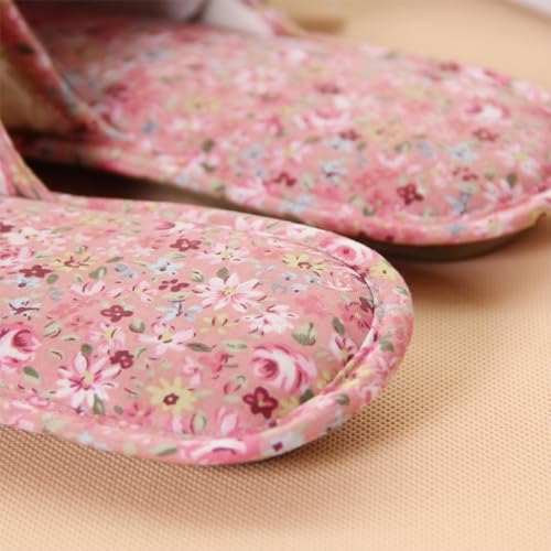 Premium Comfort All Seasons Cotton Lace Ruffled Women's House Slippers Indoor Soft Home Slip On Shoes Cushion Sole4
