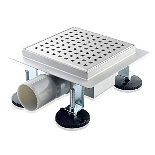 Buy S SIENOC Shower drain, siphon with odour stop and hair strainer, edge drain, tiled stainless