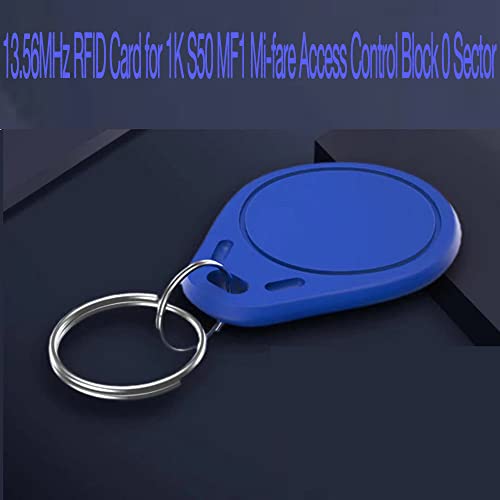 HERNAS UID-Schlüssel, 100 Stück, wiederbeschreibbar, RFID-Karten Mi-Fare 1K S50, NFC, Zutrittskontrolle, ABS 13,56 MHz, Block 0 Sektor, entspricht ISO 14443A