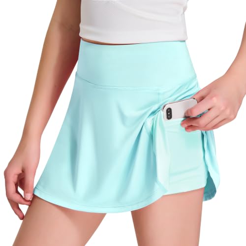 Image of FitsT4 Sports Girl's Golf Skirt Adjustable Waist Active Tennis Skort UPF50+
