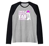 Thick Thighs Make Good Ear Muffs Curvy BBW Big Girl Sexy Raglan Baseball Tee