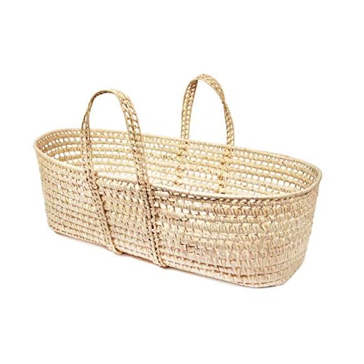 Tadpoles Moses Basket & White Cotton Terry Pad, Small Single, Model: MBTP009