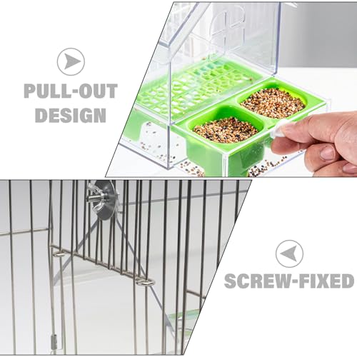 Mangeoire pour oiseau suspendu blanc avec double baignoire externe