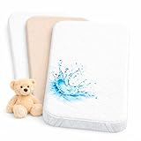 Set de 2 draps housses 80x160 cm en 100% Coton + 1 alèse 80x160 cm, protège matelas 100% Imperméable pour lit cabane, lit tipi
