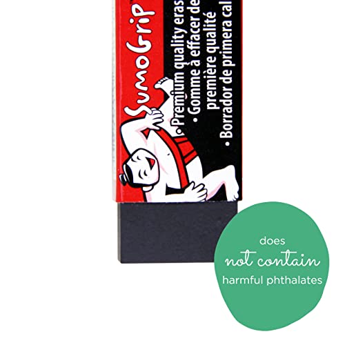 Sakura SumoGrip Block Eraser Microporous Erasers for School, Drawing