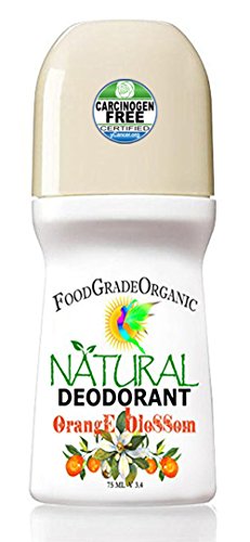 Organic & Natural Healing Deodorant for Men & Women Carcinogen-Free Aluminum-Free Alcohol-Free Gluten-Free Detox for Adults & Children Unisex Healthy Paleo Vegan Rollon 24 (Orange Blossom)
