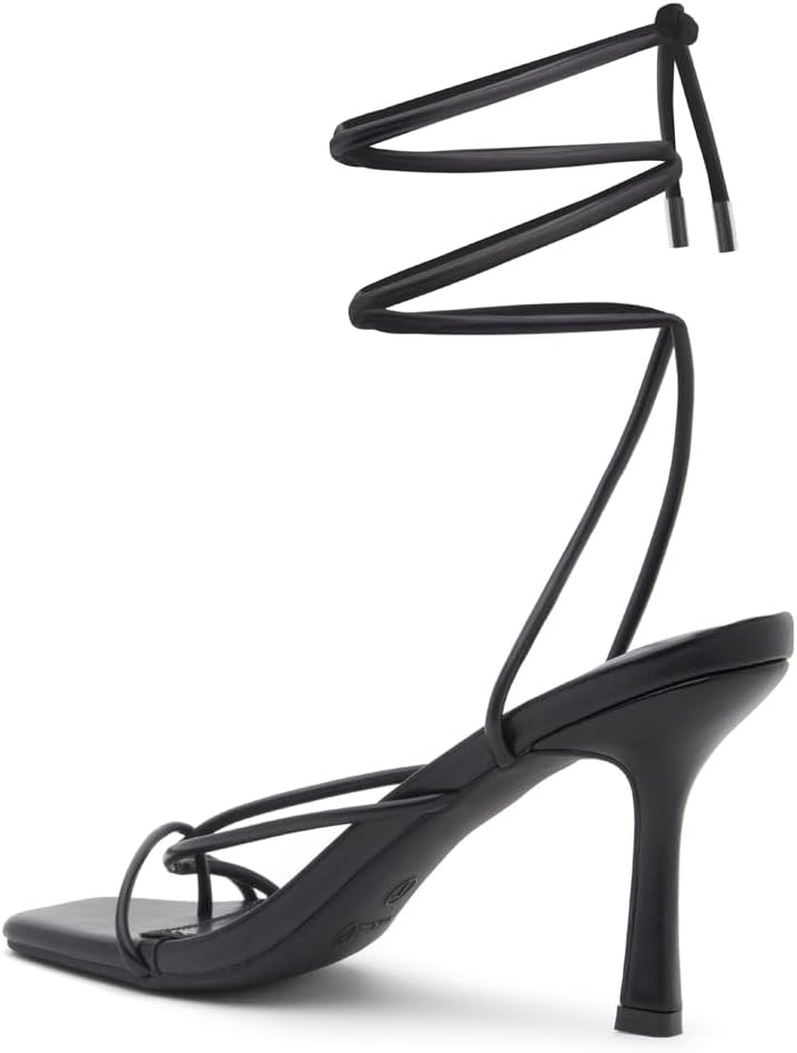 Shoe Land SL-Dafne Womens Strappy Heels Lace up Heeled Sandals Square Open Toe Tie Up Stiletto High Heel Shoes for Prom Party - Image 5