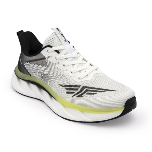 Image of Red Tape Men's Sport Shoes Black Yellow Mesh Round Toe Lace-Up