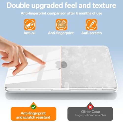Image of Tukzer Transparent Hard Shell Cover Compatible with Apple 2026 MacBook Neo Case 13 inch Mac Laptop A3404 with A18 Pro Chip & 13 inch Liquid Retina Display, Plastic Snap-on Cover Smooth Skin-Crystal Clear