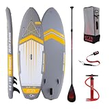 JBAY.ZONE Comet J1, Tavola Stand Up Paddle Gonfiabile Allround, Doppio Strato di PVC Fusion, Pompa a Doppia Azione, Pagaia Regolabile e Borsa Incluse, Fino a 140kg, 290x89x15 cm, Rail Termosaldato RRT