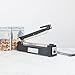 Restaurantware 12 Inch Impulse Sealer 1 Manual Heat Sealer - Food Safe Industrial Grade Black Aluminum Heat Sealing Machine Adjustable Heat Levels Portable