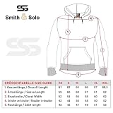 Smith & Solo Damska bluza z kapturem – bluza z kapturem z długim rękawem, bluza z kapturem, okrągły dekolt, krój slim fit, czas wolny, sportowa koszulka z długim rękawem, bluza z kapturem treningowa