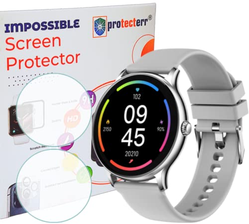 Image of Hydrogel TPU Screen Protector for Fire-Boltt Phoenix (1.3 inch) Smartwatch [2 Pack], Ultra-Thin, Flexible, 9H Hardness, Unbreakable, Scratch Guard, NOT TEMPERED GLASS - Perfect Fit