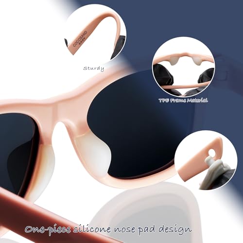 Image of COCOSAND Flexible Polarized Baby Sunglasses with Strap