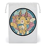 巾着袋 妖怪ウォッチ 巾着ポーチ 収納バッグ 引きひも袋 小物入れ 軽量 おしゃれ 折り畳み ギフトバッグ ッグインポーチ 運動 出張 旅行 通勤 通学 携帯便利 プレゼント