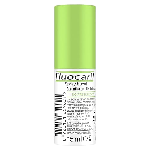 FLUOCARIL Spray Bucal, 15 ml, con aroma a menta para un aliento fresco y duradero