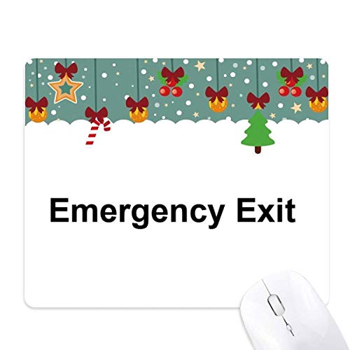 Tapis de souris noir en caoutchouc naturel pour la signalisation de sortie d'urgence