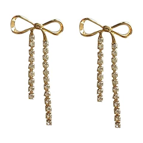 DEYUCHANG S925 Silver Needle Bow Shiny Diamond Earrings For Women,Kids And Babies Includedcubic Zirconia Stud Earrings,stud Earrings Set Gift Box (Size : Ear Clips) Cover