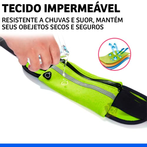 Pochete Esportiva Corrida Porta Celular Garrafa Documento Cinta Fitness Cores (Amarelo)