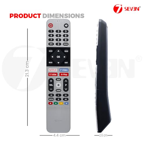 Image of 7SEVEN Compatible with Sansui TV Remote Control Suitable for JSW32ASFHD JSW40ASFHD JSW43ASFHD Android FHD LED HDR Tv Non Voice Command - Match Keys Exactly with Existing Remote Controller