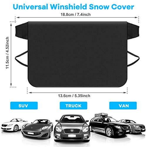 Byernauto Car Windshield Snow Cover 600D Oxford For All Weather Winter Summer Auto Sun Shade Sun Wind Resistance For Car Suv Vans And Truck #TOP1